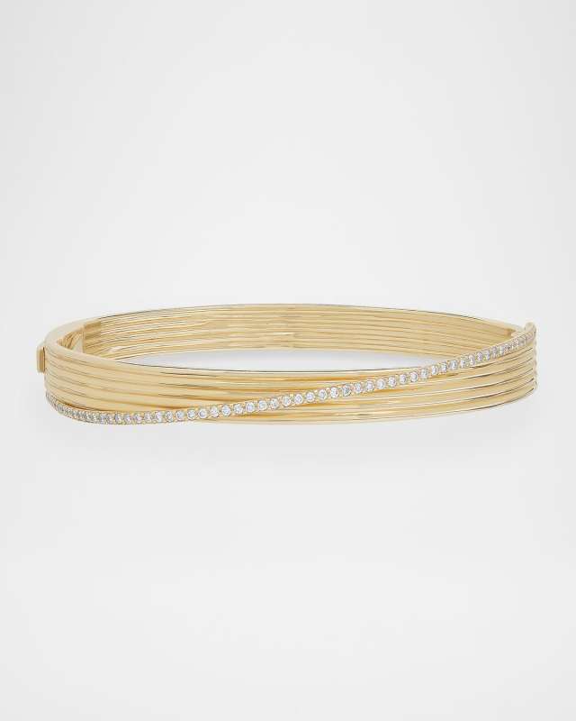 Kinetic Pave Diamond Bangle Bracelet